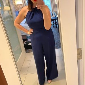 Navy blue halter jumpsuit